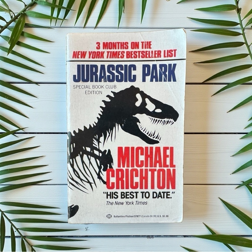Jurassic Park by Michael Crichton | 1991 Ballantine Special Book Club Edition
